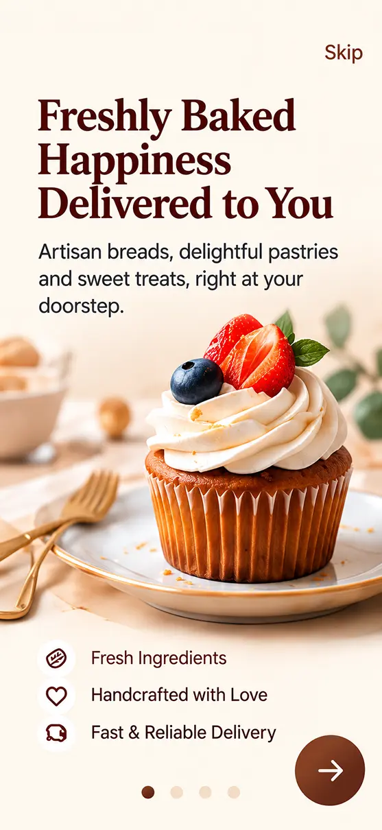 Bakeries app home screen