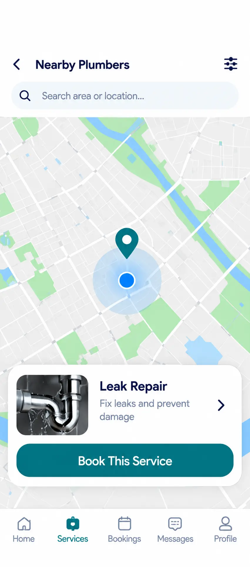 Direct communication through push notifications app screen