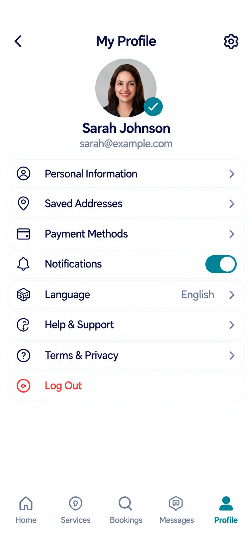 Plumbers app home screen