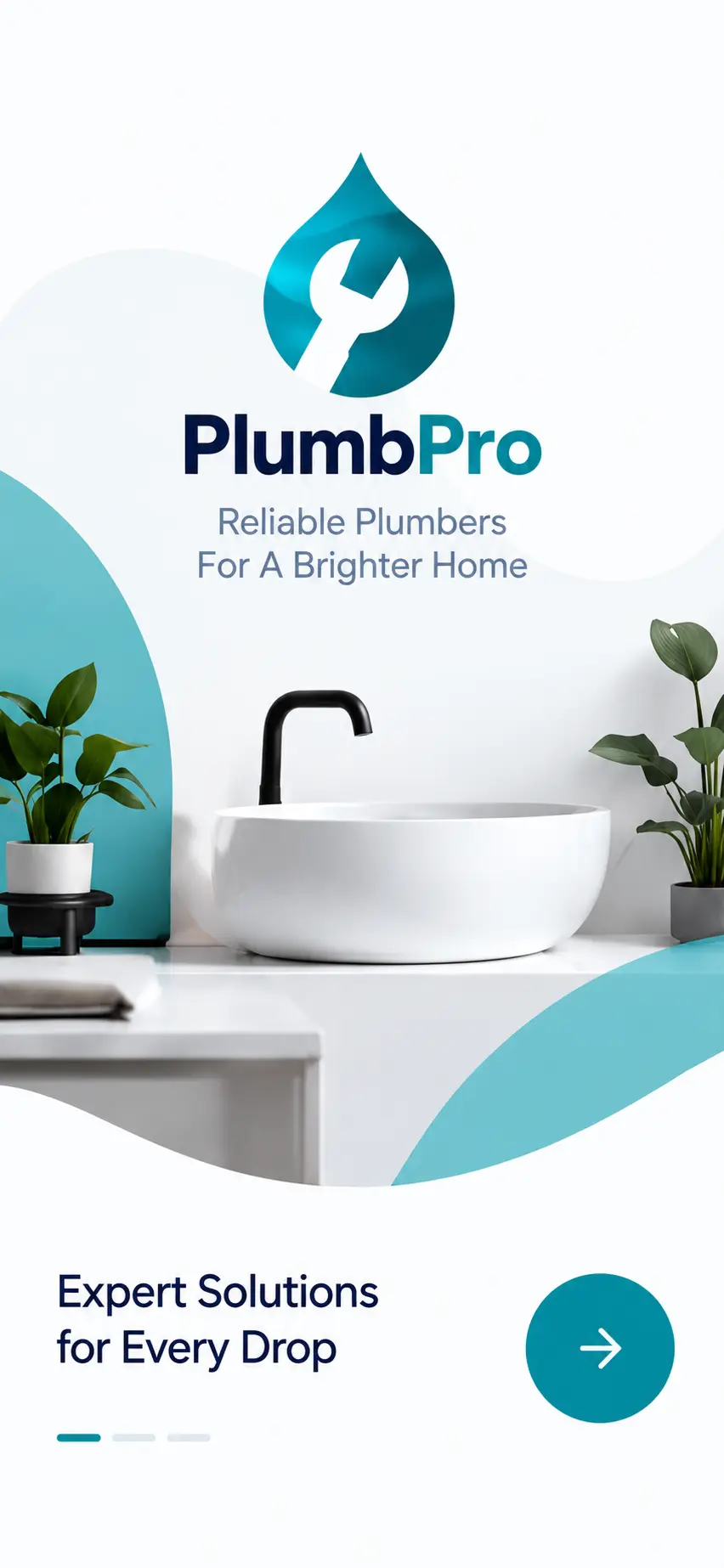 Plumbers app home screen