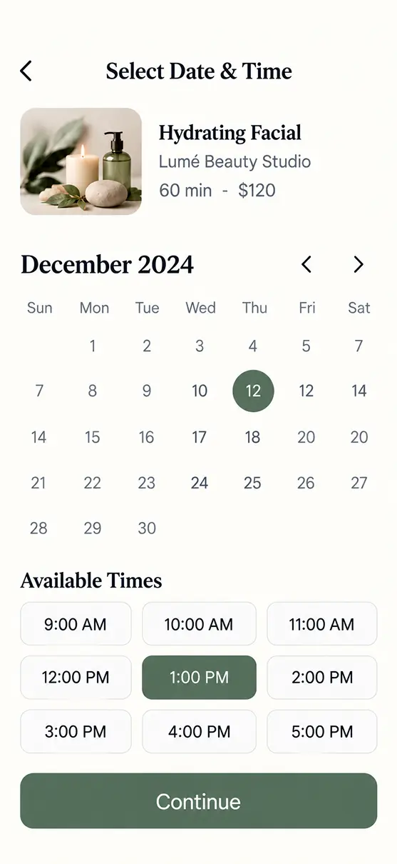 Direct communication through push notifications app screen