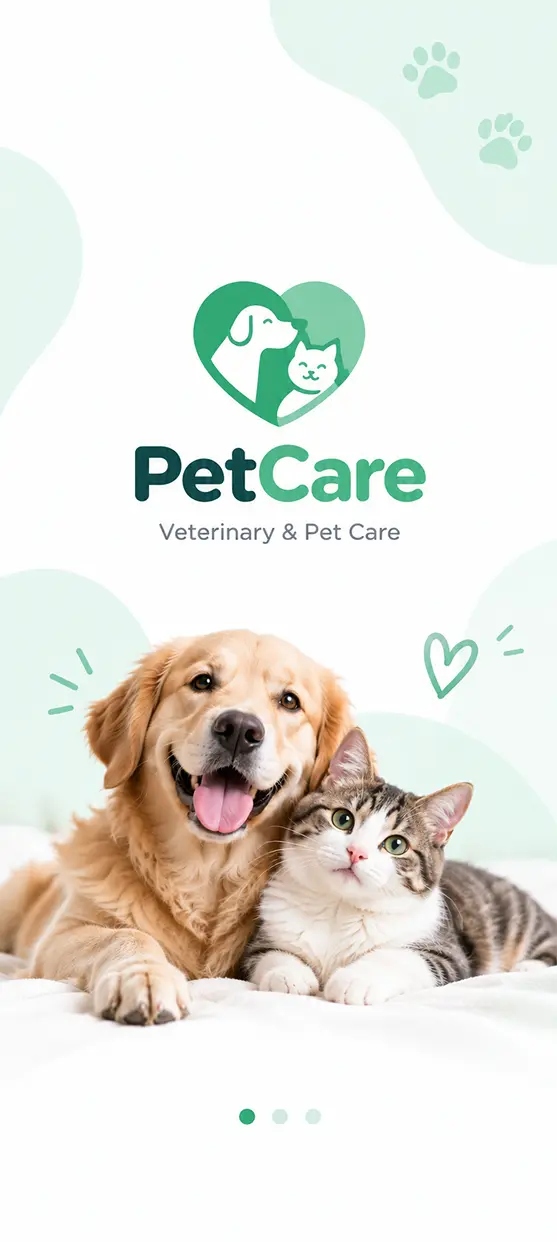 Veterinary app home screen