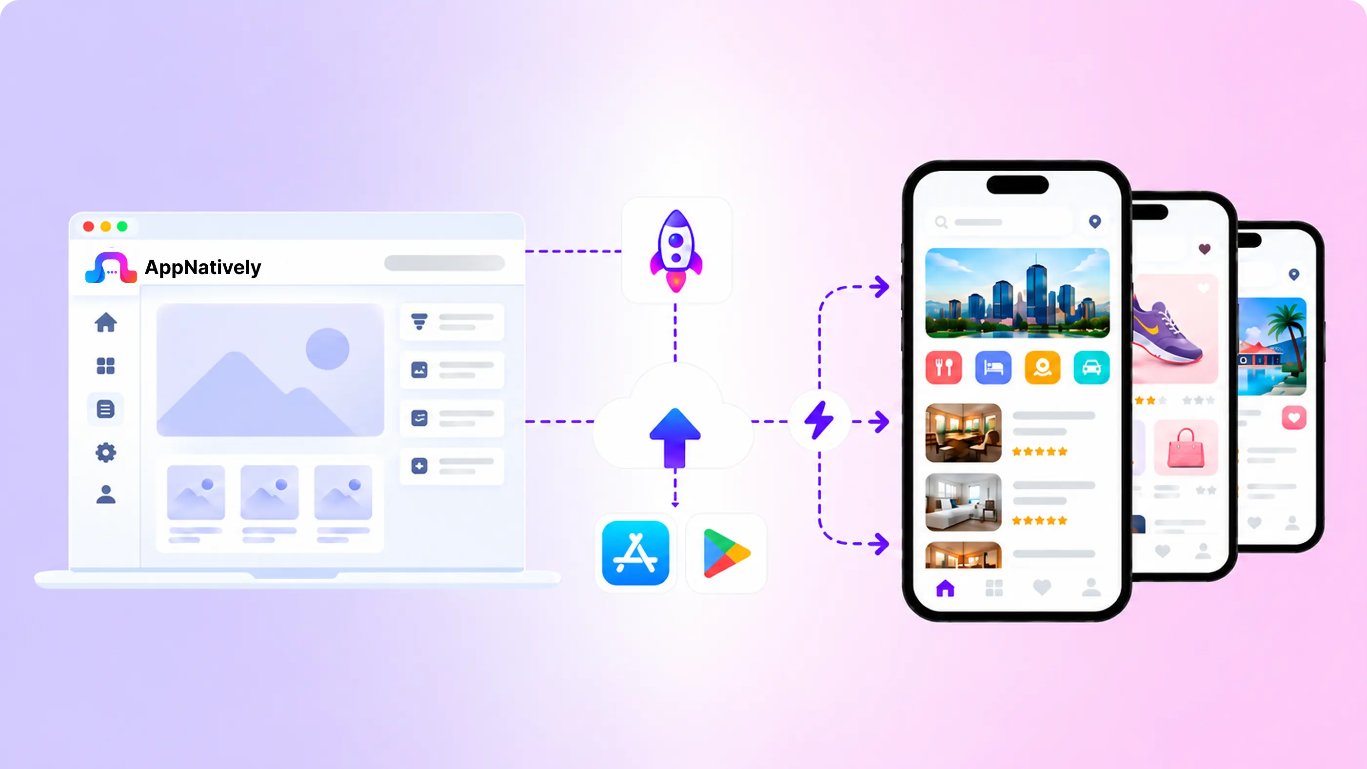 AppNatively splash screen and app icon customization preview