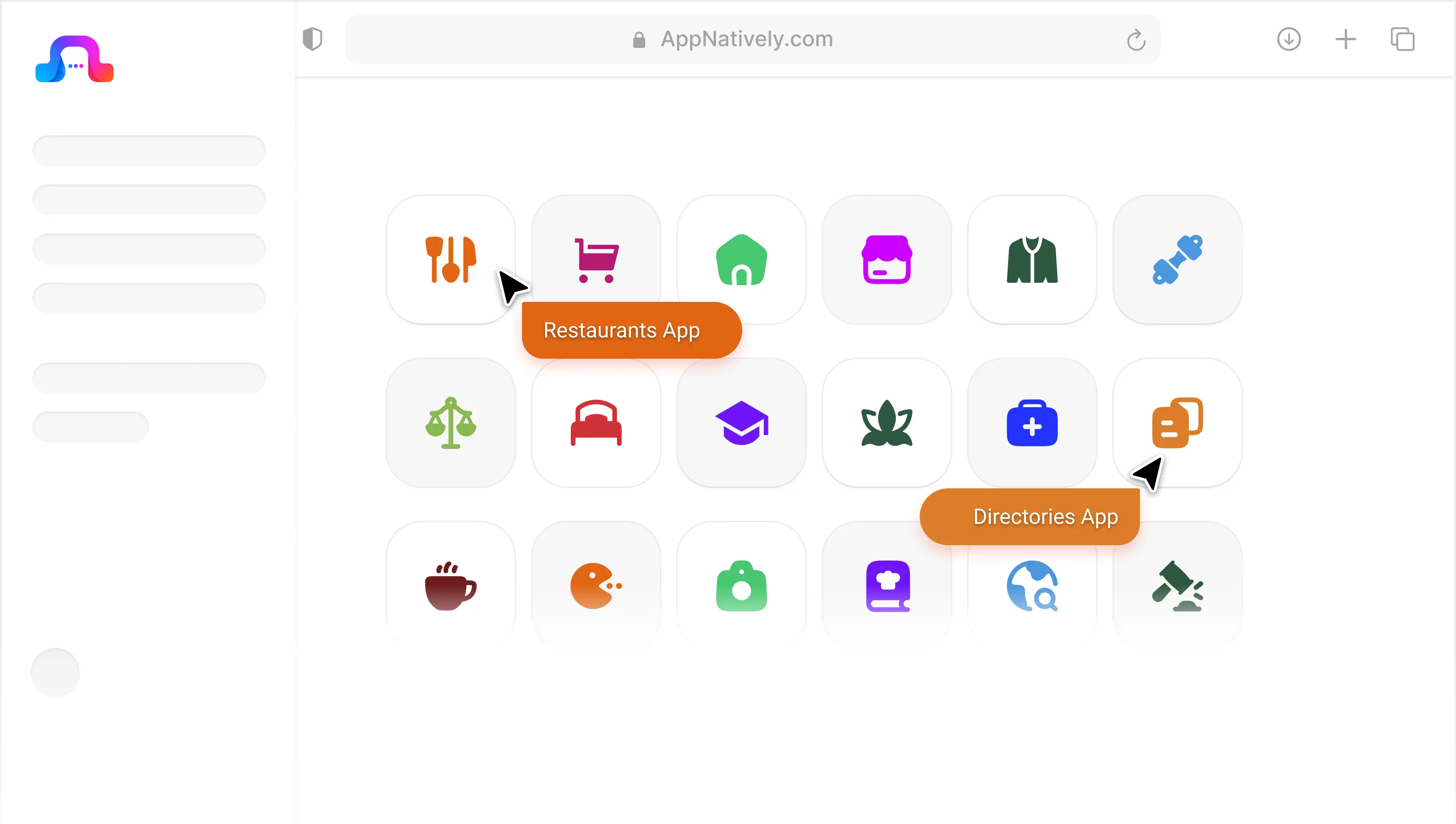 AppNatively solution categories