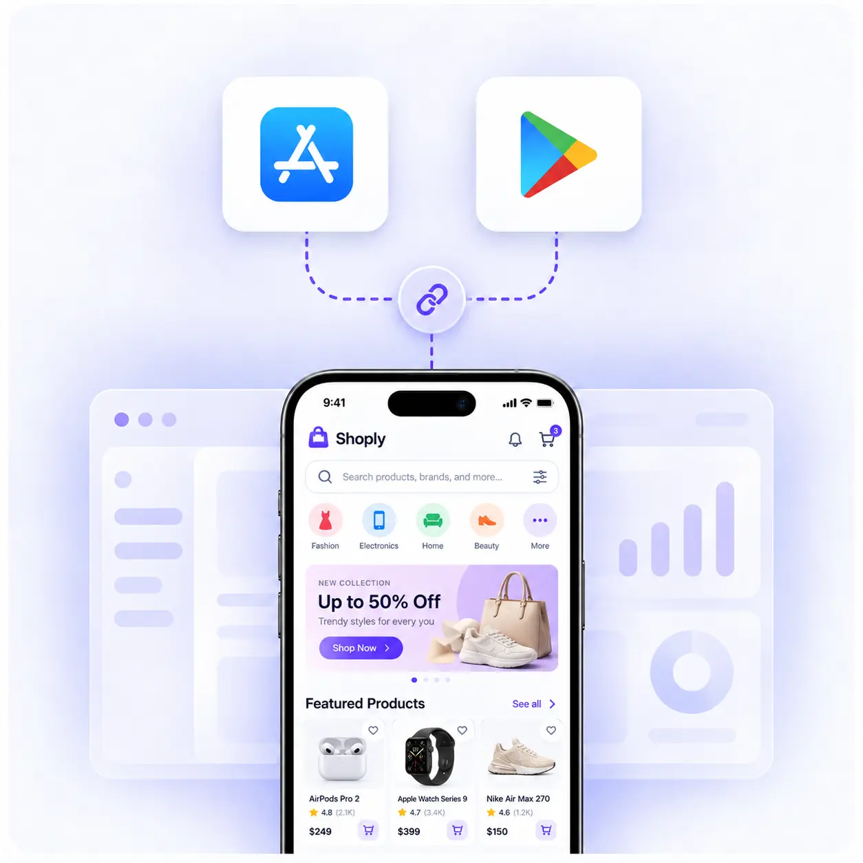 AppNatively build and deploy panel generating a native app build