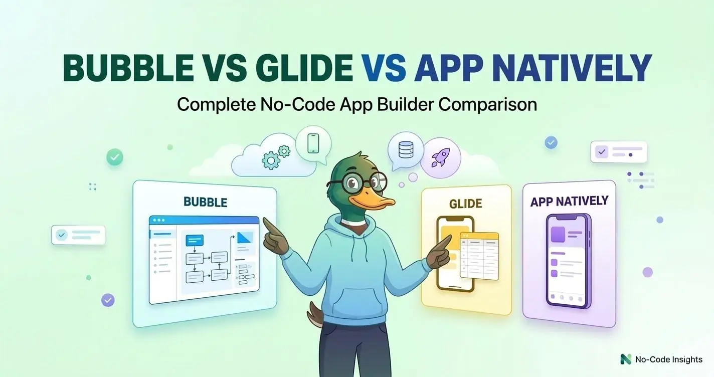Bubble vs Glide vs App Natively: Complete No-Code App Builder Comparison